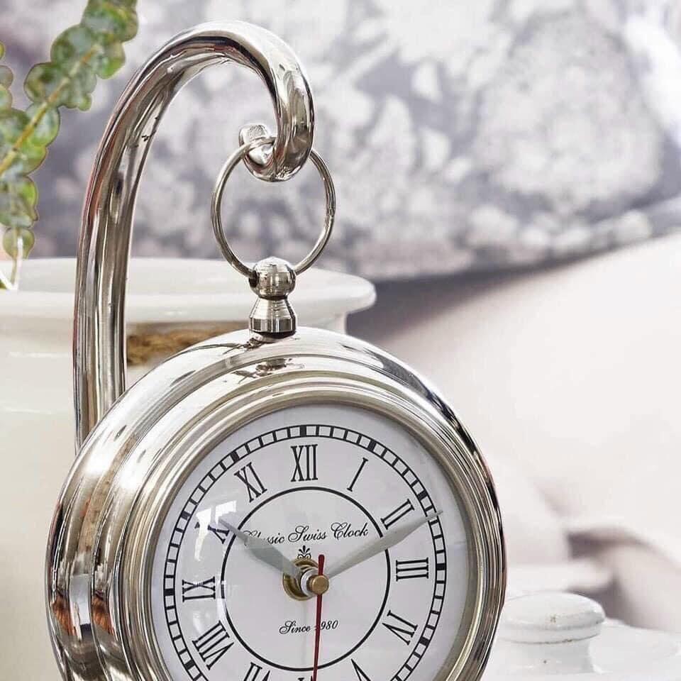 Đồng Hồ Để Bàn LOBERON, Đồng hồ Trang Trí, Mặt Số La Mã, Cao 29cm, Cực Sang Chảnh, Nhập Đức, BH 12 Tháng