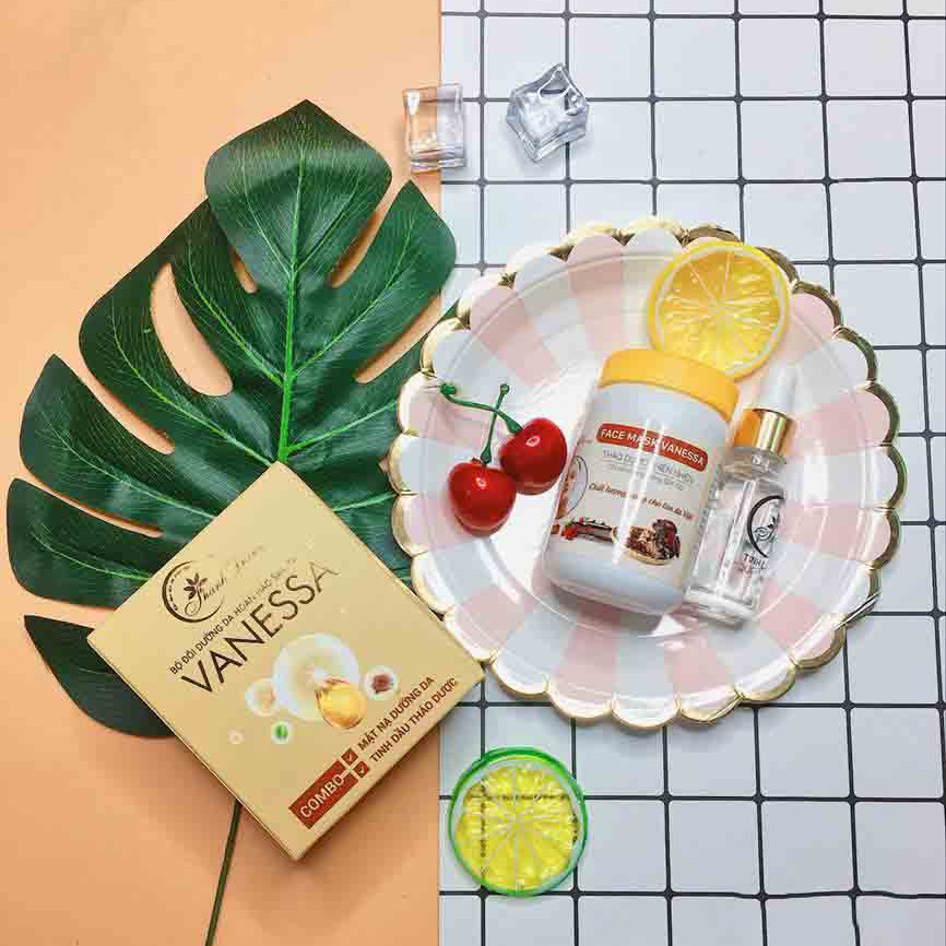 Combo Dưỡng da hoàn hảo sau tái tạo VANESSA Thanh Trang: Mặt Nạ Dưỡng Da 80gr &amp; Tinh Dầu Thảo Dược 20ml