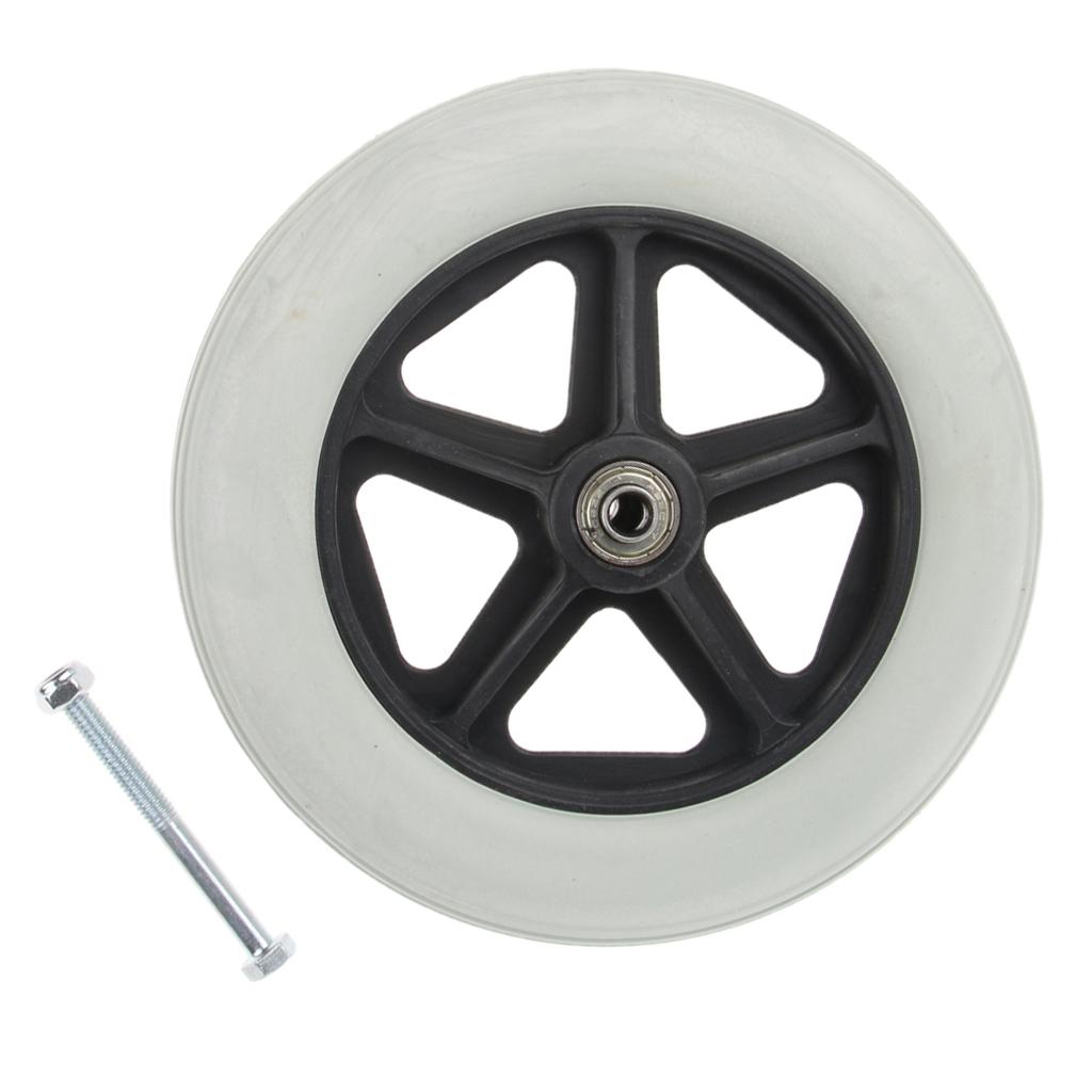 Wheelchair Mobility Aids Front Castor Replacement Wheel, Solid Tyre, 8 inch