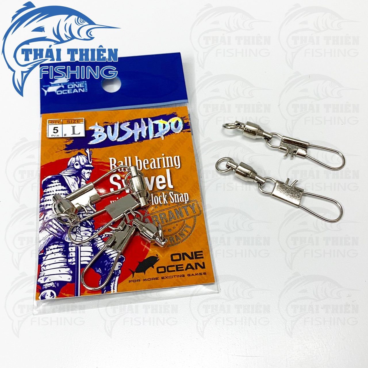 Ma Ní Câu Cá Bushido Ball Bearing Swivel Vỉ 5 Cái Chuyên Dùng Câu Cá Tra, Các Loại Cá Lớn