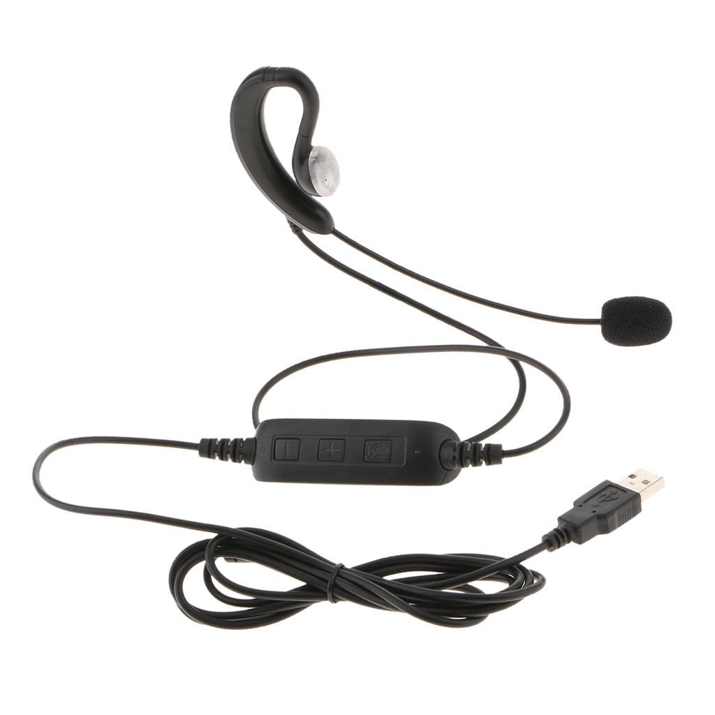 USB Call Center Telephone Headphone with Noise Cancelling Monaural Headset