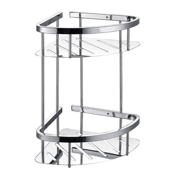 KỆ GÓC INOX304 2 TẤNG _Kệ inox đa năng sang trọng cao cấp bề mặt sáng bóng để các loại dầu gội,sữa tắm, kem dưỡng
