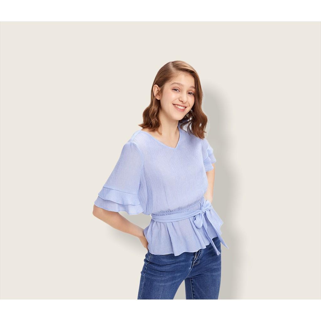 áo kiểu peplum tay bèo ( thời trang anitagreen) L07-621