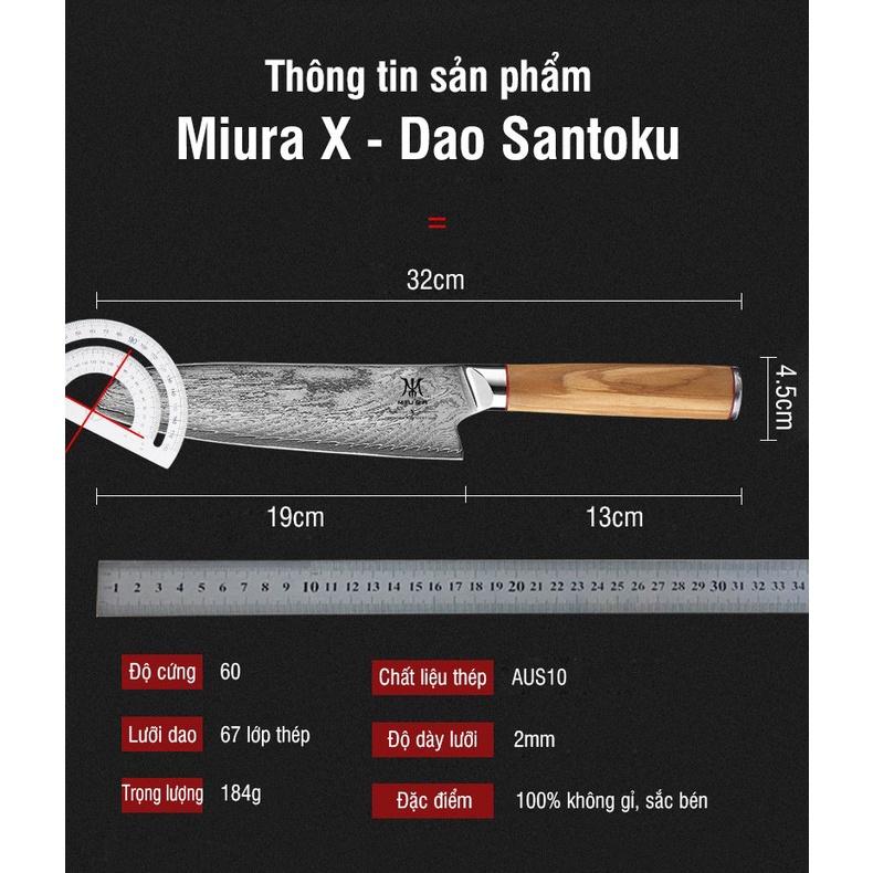 Dao Nhật cao cấp Miura X Petty - Dao thái hoa quả không phôi nhiễm kim loại