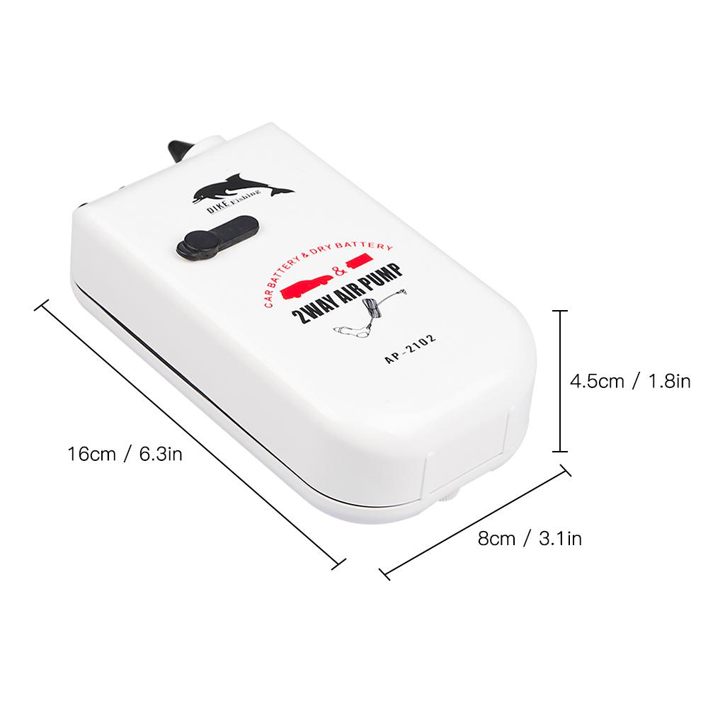 Máy sục khí bể cá, tạo bọt oxy, kết cấu ABS bền, chống nước