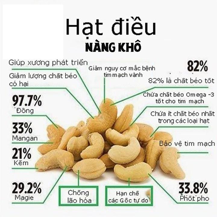 1 Kí Hạt điều bình phước rang muối | Nàng Khô