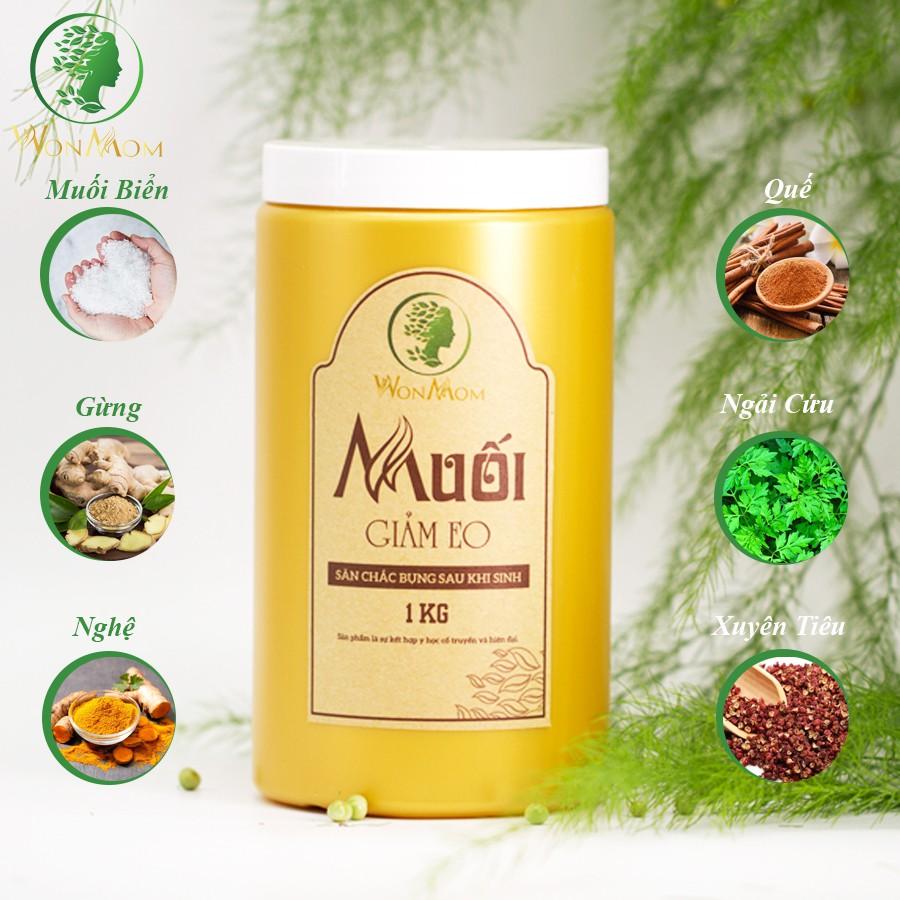 Muối Quấn Bụng, Săn Chắc Vòng Bụng Sau Sinh Wonmom 1Kg