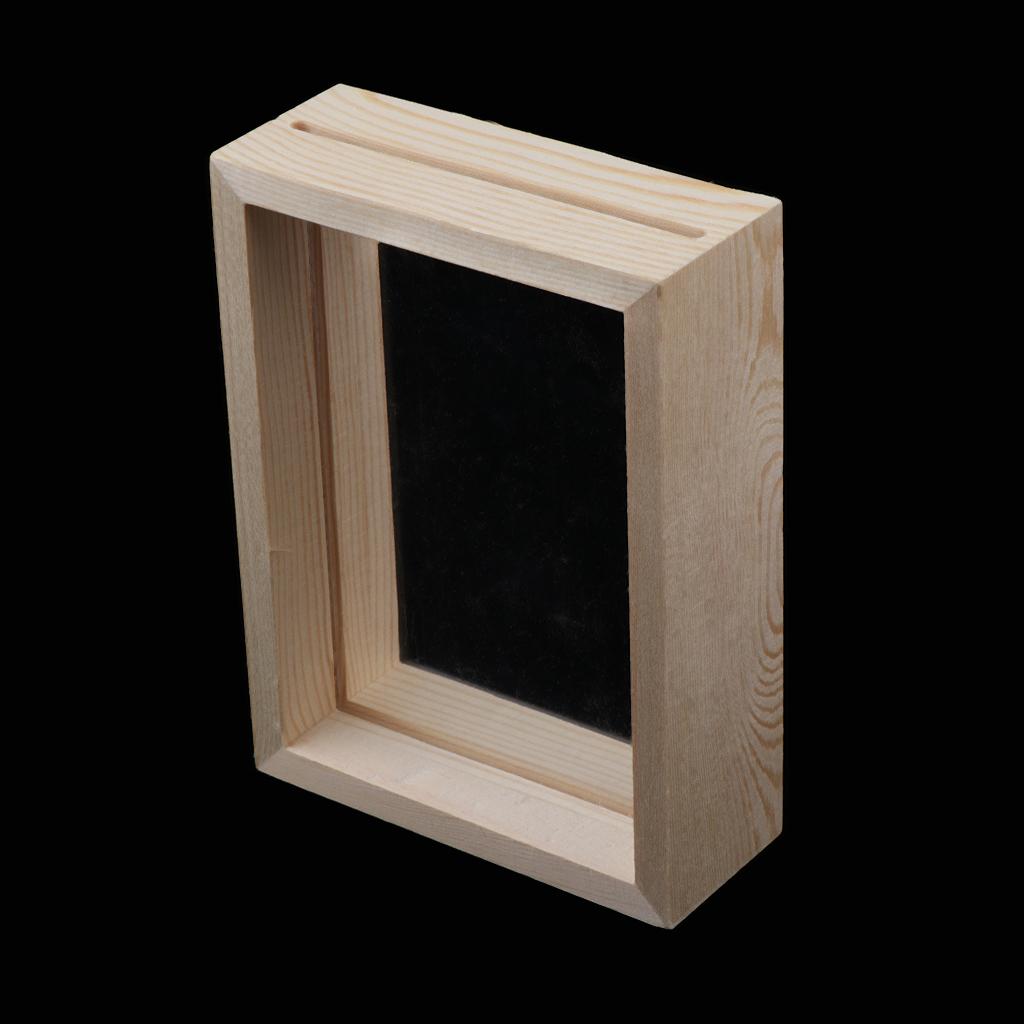 Creative double-sided glass specimen transparent wooden frame