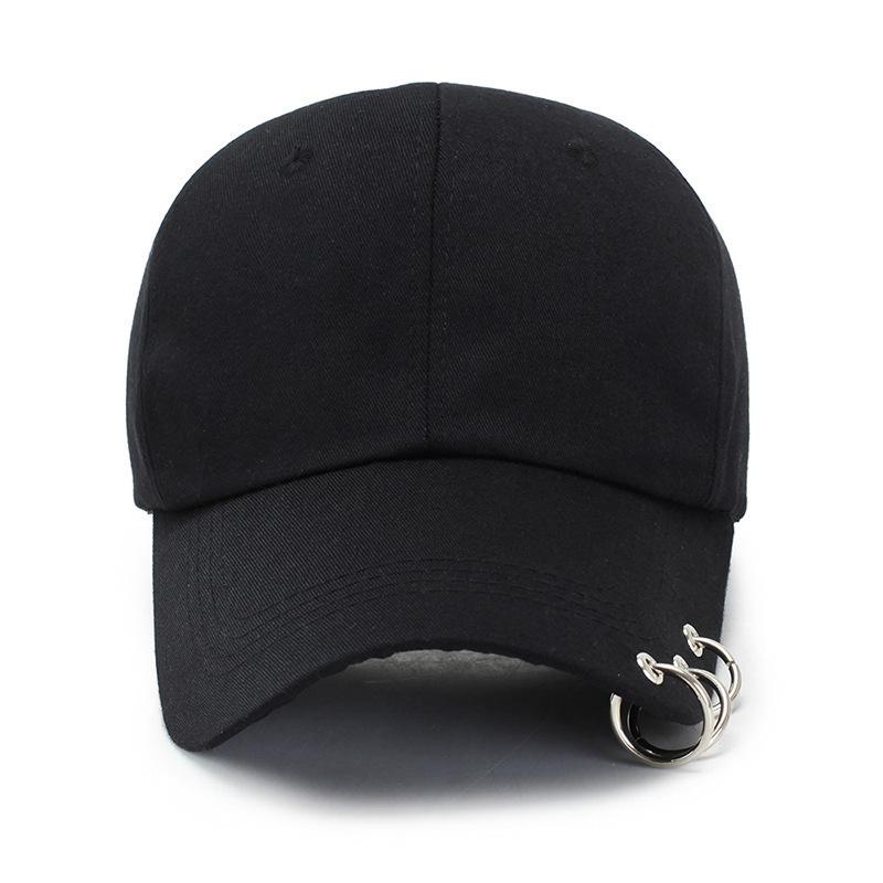 Mũ bóng chày nữ hip hop với vòng tròn mũ snapback cho nam nữ Color: Black