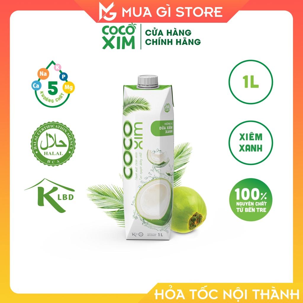 Thùng 12 Hộp Nước dừa đóng hộp Cocoxim vị Xiêm Xanh dung tích 1000ml/Hộp, Nước dừa xuất khẩu, Giao hỏa tốc Hà Nội