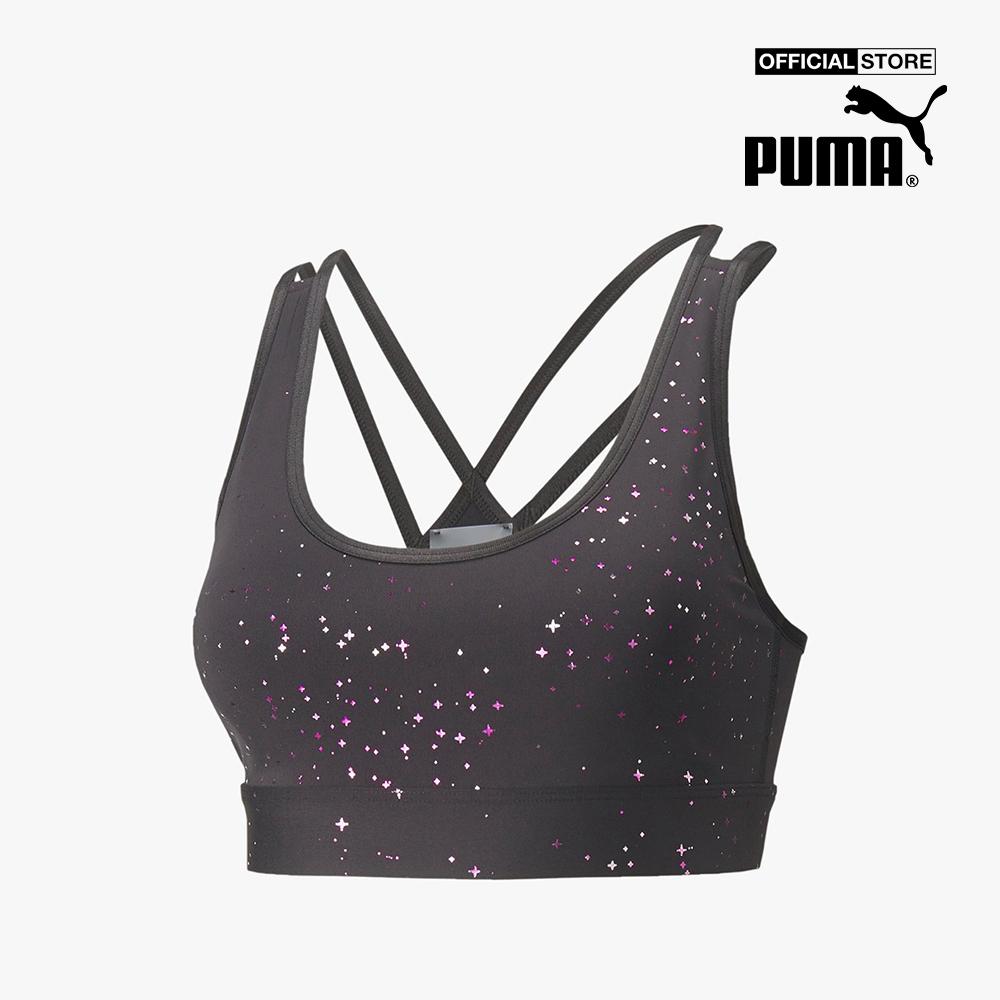 PUMA - Áo bra thể thao nữ Stardust Mid Impact Printed Training 521372