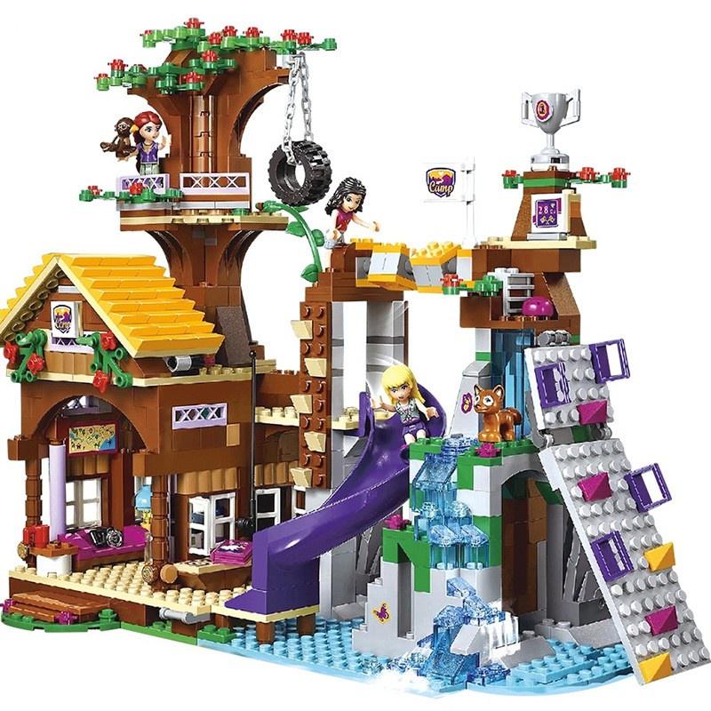 Đồ chơi lắp ráp kiểu lego vơi 872 chi tiết cho bé gái bé trai căn nhà vui chơi trong rừng ghép Model 3019