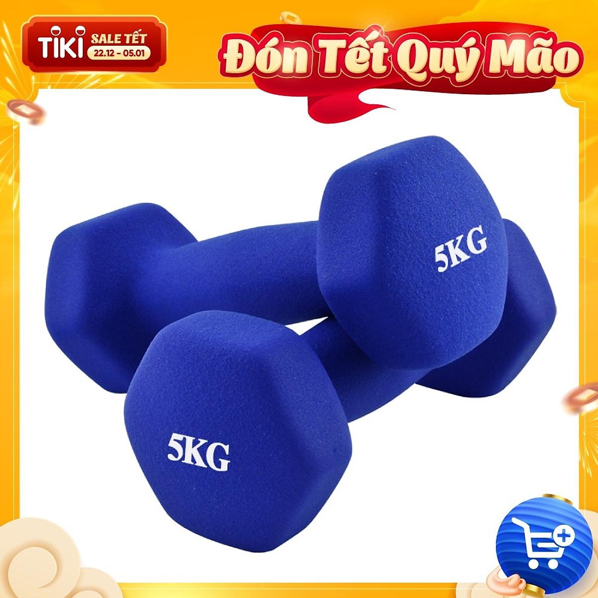 Bộ 2 tạ tay cao cấp tập Gym 5kg (hàng nhập khẩu