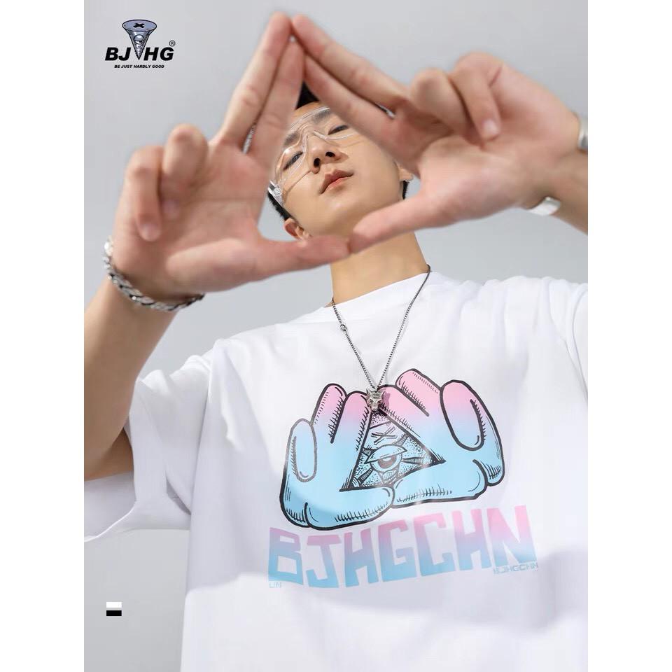 Áo thun tay lỡ.Hình Bàn Tay&Mắt. CoolZ phông Unisex nam nữ Cotton oversize form rộng phong cách đường phố Hiphop CZ095