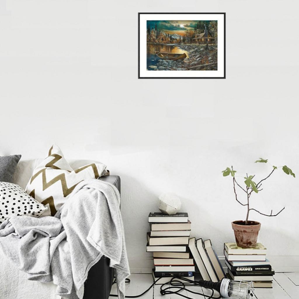 DIY 5D Diamond Painting Embroidery Cross Craft Stitch Home Decoration Arts Crafts, Lakeside 38x30cm