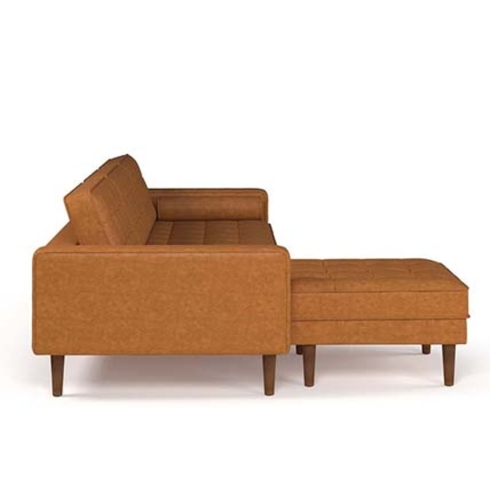 Ghế Sofa Góc L Leather Corner Da Nâu SFG22