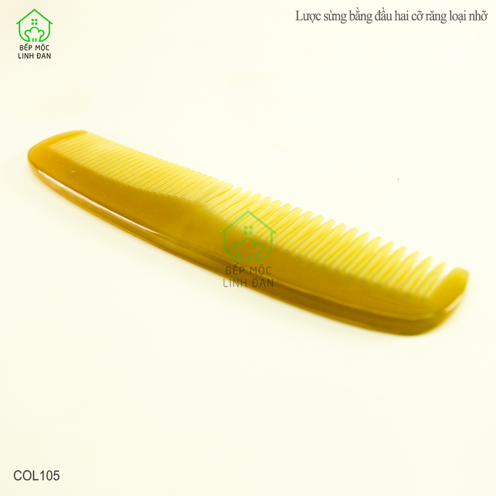 Lược Sừng Mẫu Bằng Đầu (Size: M - 15cm) Có 2 Loại Răng [COL105]