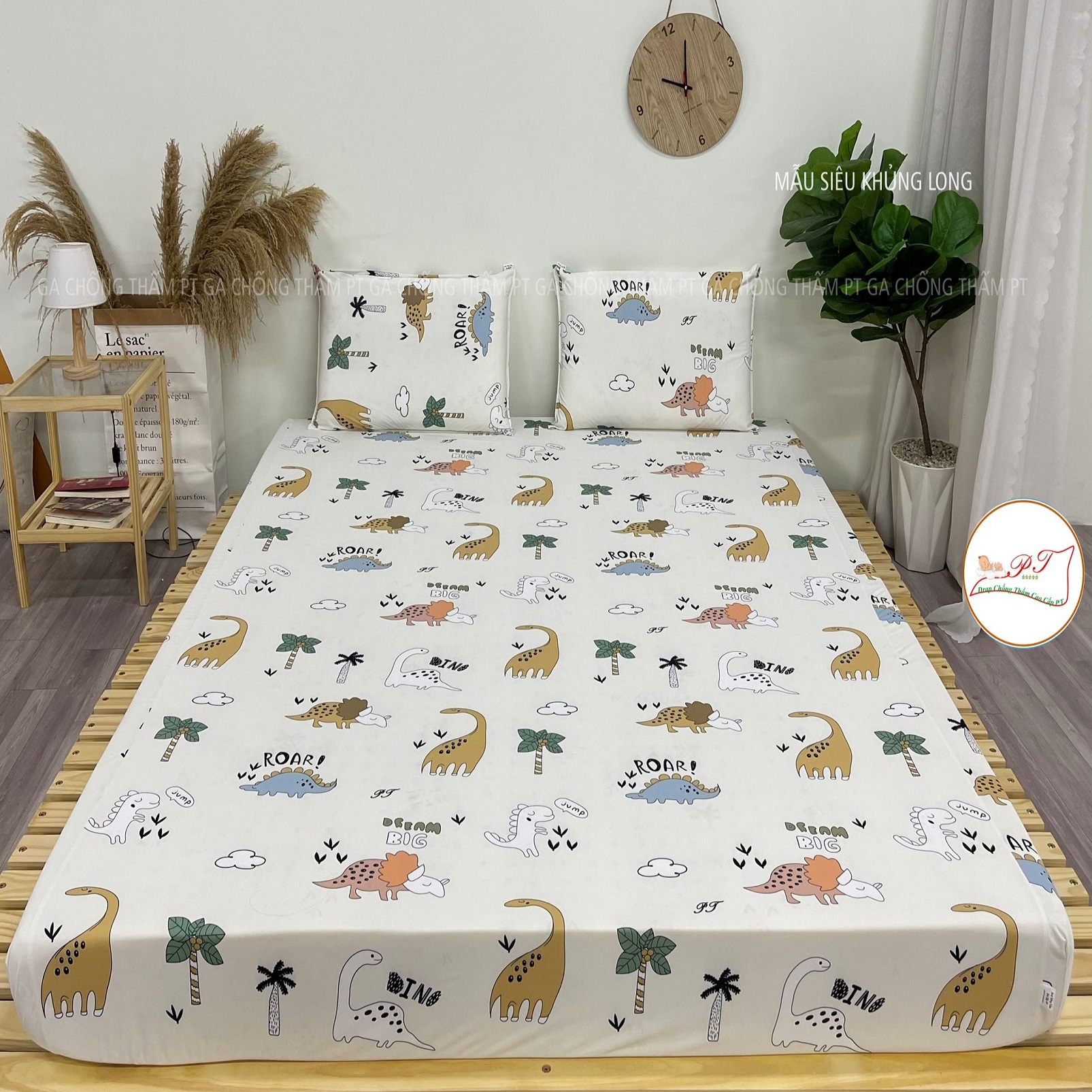 Ga chống thấm cotton cho bé, drap chống thấm nước cao cấp pt chính hãng bọc đệm bảo vệ nệm mềm mịn mát