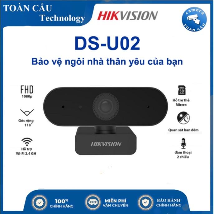 Webcam Học online Hikvision DS-U320- Hình Ảnh Chất Lượng Cao, Micro Tích Hợp Âm Thanh Rõ Ràng, Kết Nối USB 2.0 - Hàng chính hãng