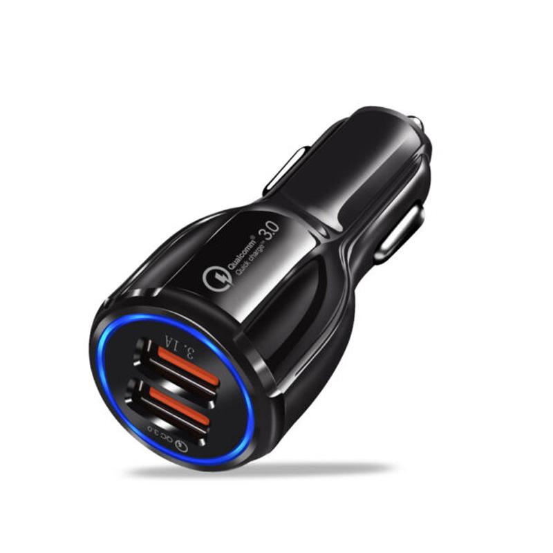 QC 3.0 Sạc nhanh Bộ sạc xe phích cắm toàn cầu 3.1a sạc xe đôi USB QC3 0 sạc xe sạc nhanh cho điện thoại