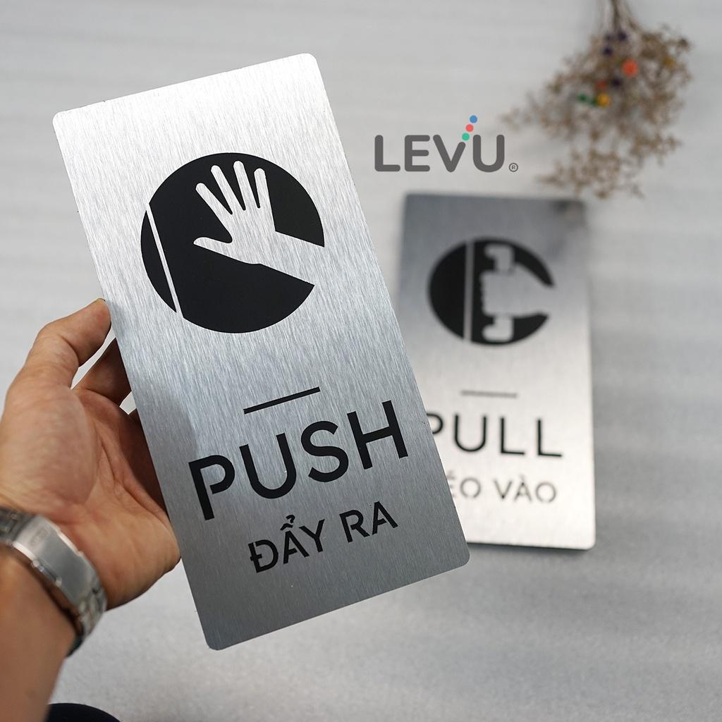 Bộ bảng alu nhôm pull push hướng dẫn kéo đẩy cửa ra vào