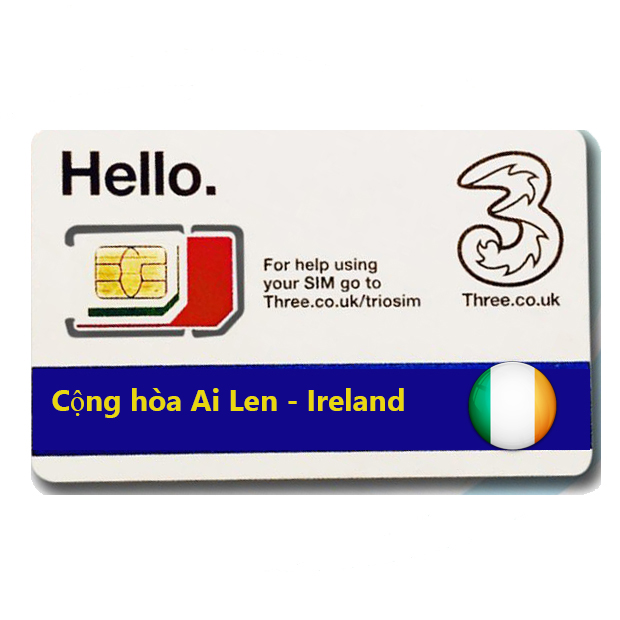 Sim Du lịch Cộng hòa Ai Len - Ireland 4g tốc đọ cao