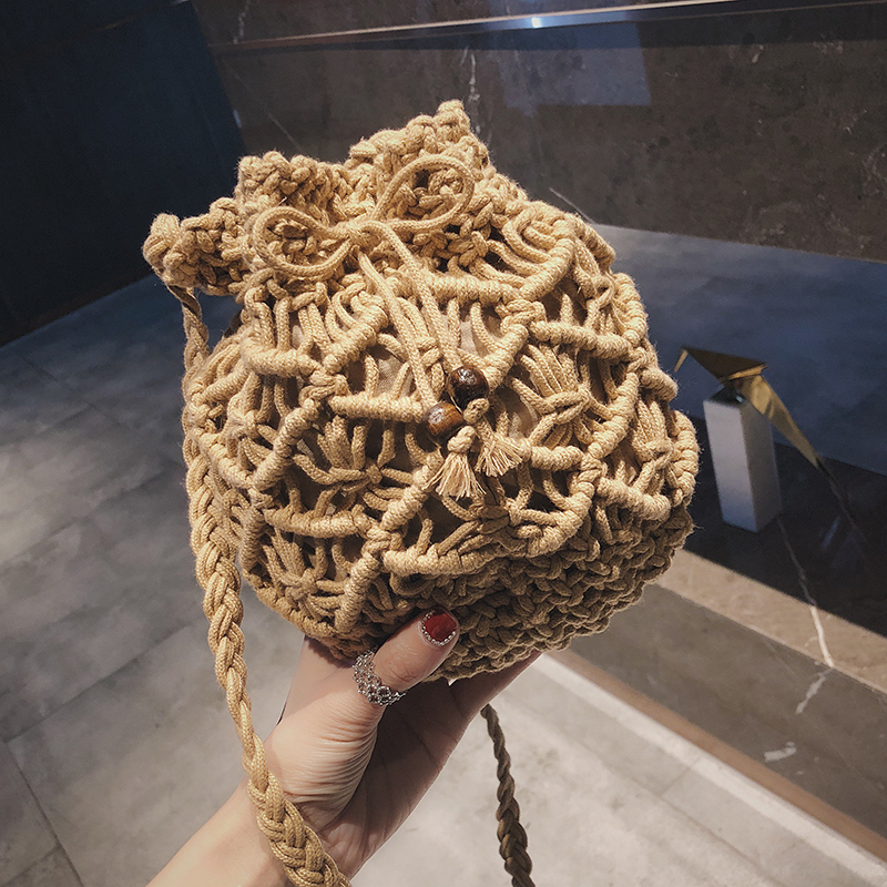 Túi bucket đan dây handmade