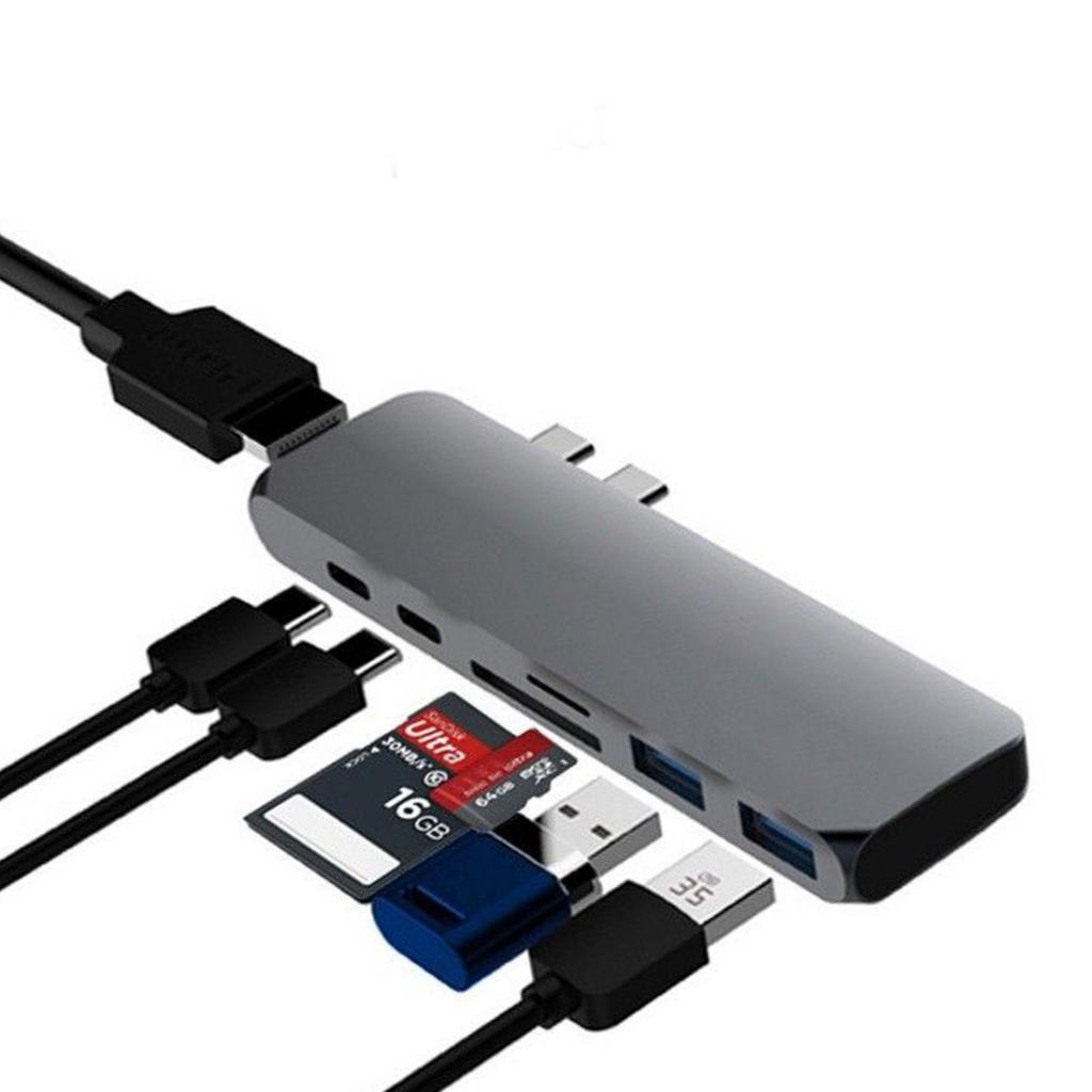 7 in 1 USB-C Type C Output 4K USB 3.0 Adapter HUB For Pro