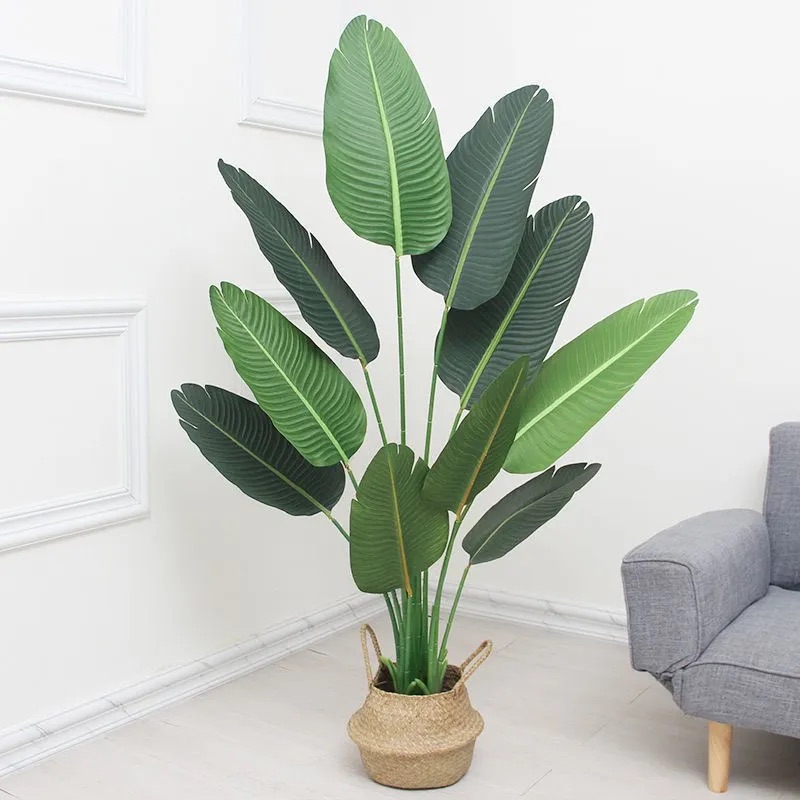 Cây chuối lá nhám xịn giả - Size 180cm - Cây giả, hoa lụa trang trí nhà cửa
