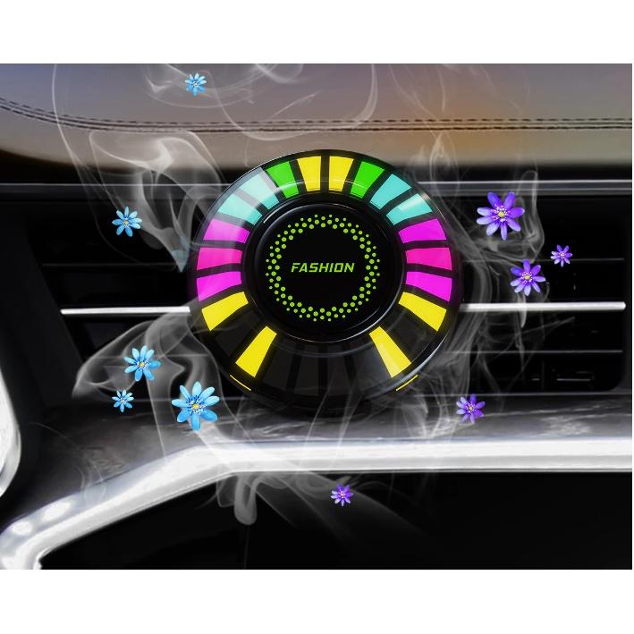 Nước hoa kẹp điều hoa ô tô cảm biến theo nhạc đèn led RGB điều chỉnh qua APP