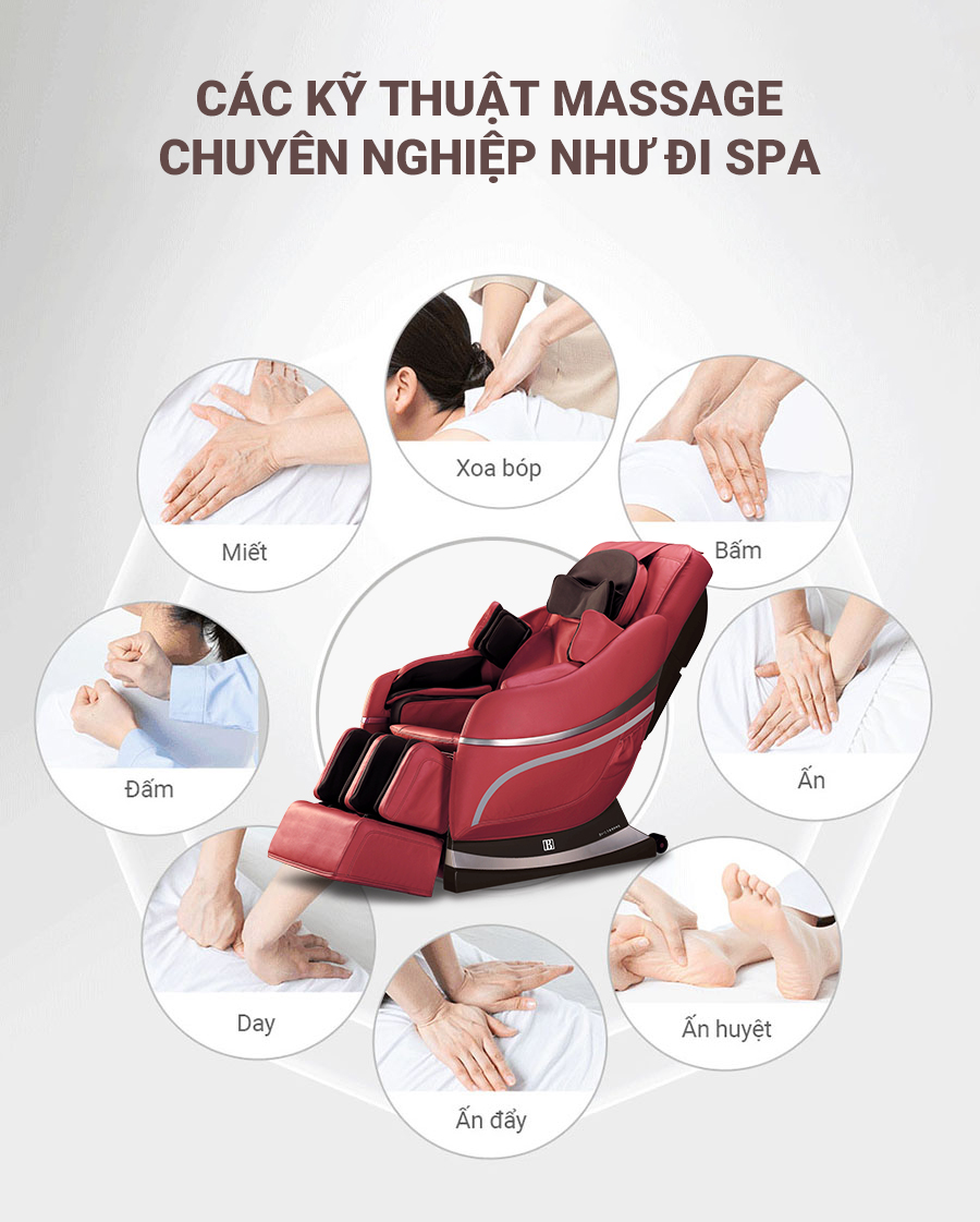 Ghế massage toàn thân cao cấp Boss Nhật Bản DMJ- 189 (Hàng chính hãng)