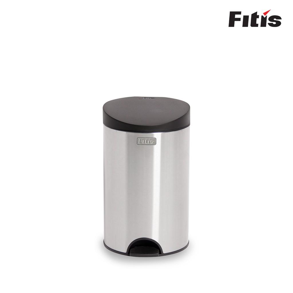 THÙNG RÁC INOX FITIS ĐẠP TRÒN 12L