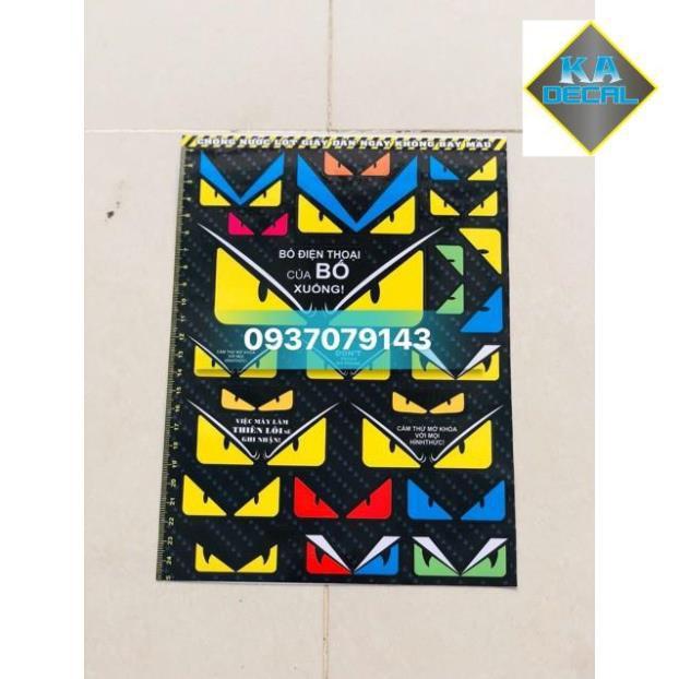 Set logo mắt đủ màu dán điện thoại,laptop...
