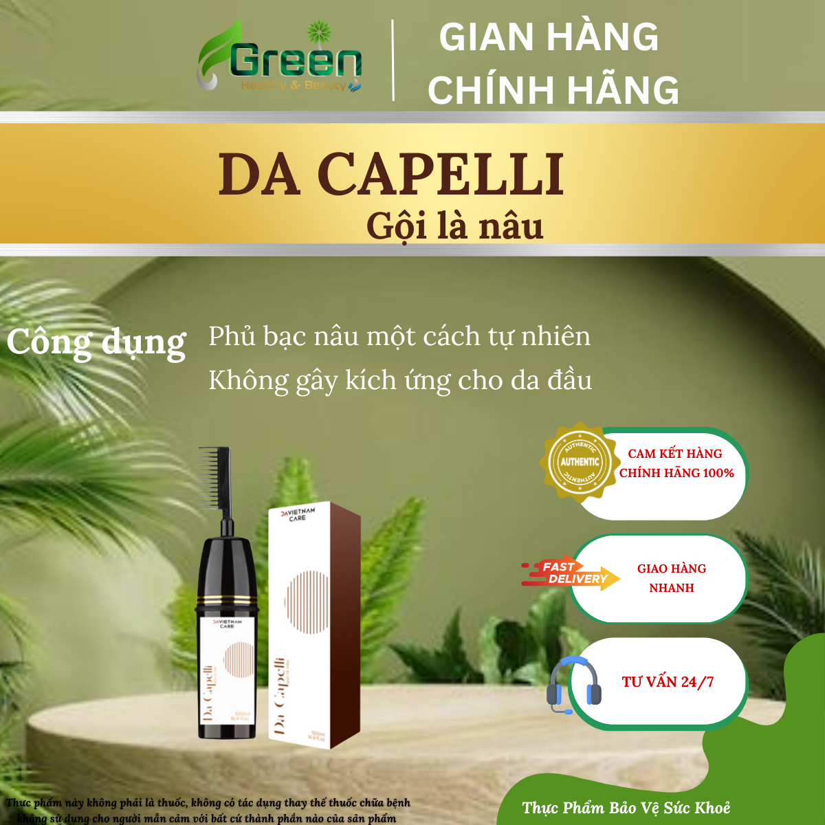 Gội Là Nâu Phủ Bạc Thảo Dược DA CAPELLI