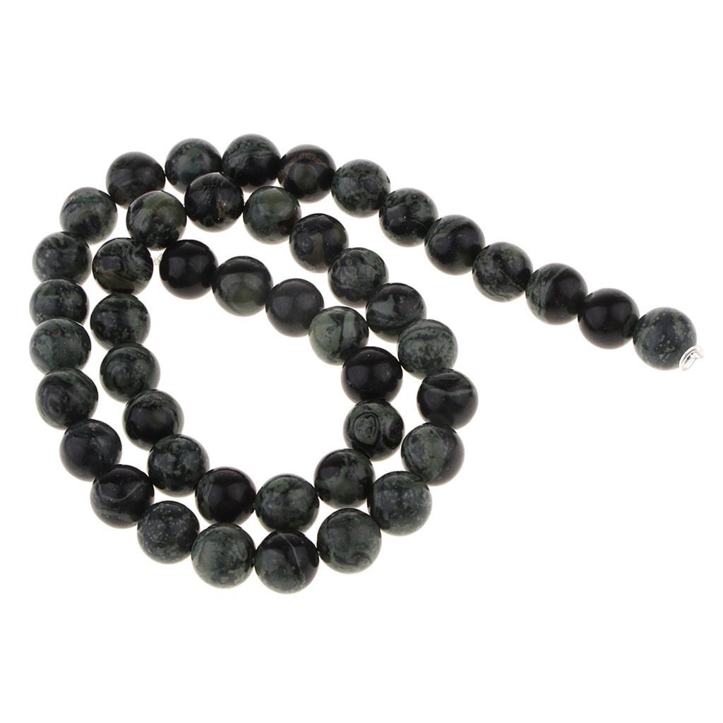 1 Strand of Natural Round for Polar Jade Loose Spacer Beads Gemstone Cabochon Jewelry Making Accessories Findings