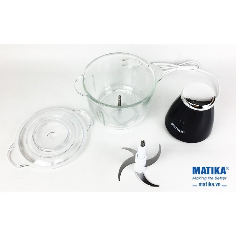 Máy xay thịt Matika MTK-3220 cối thủy tinh 2L công suất 300W- Hàng chính hãng