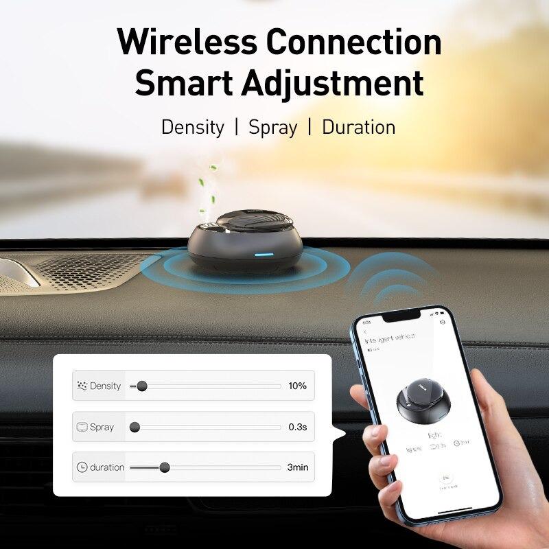 Bộ khuếch tán nước Hoa Trên Xe Hơi Baseus Wisdom Car Smart Atomized Air Oil Refill APP Control chính hãng