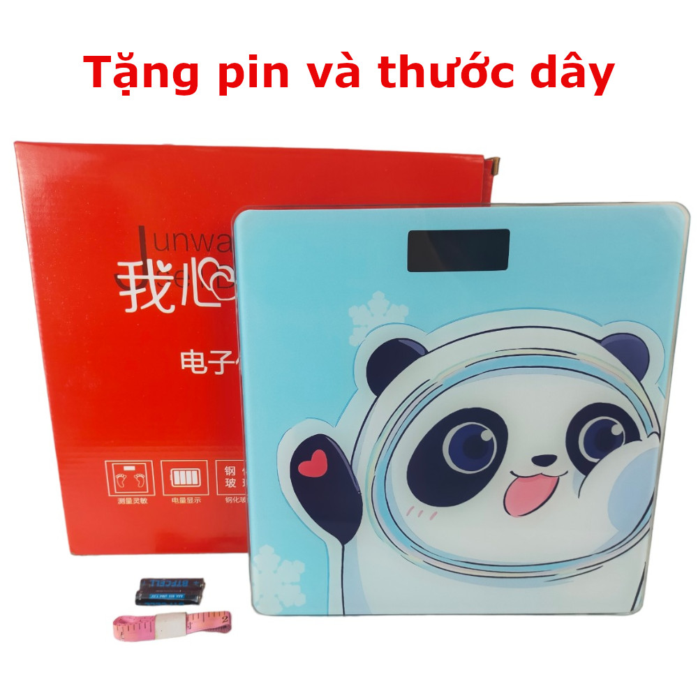 Cân Điện Tử Sức Khỏe - Cân Gấu Trúc - Đo Nhiệt Độ Phòng