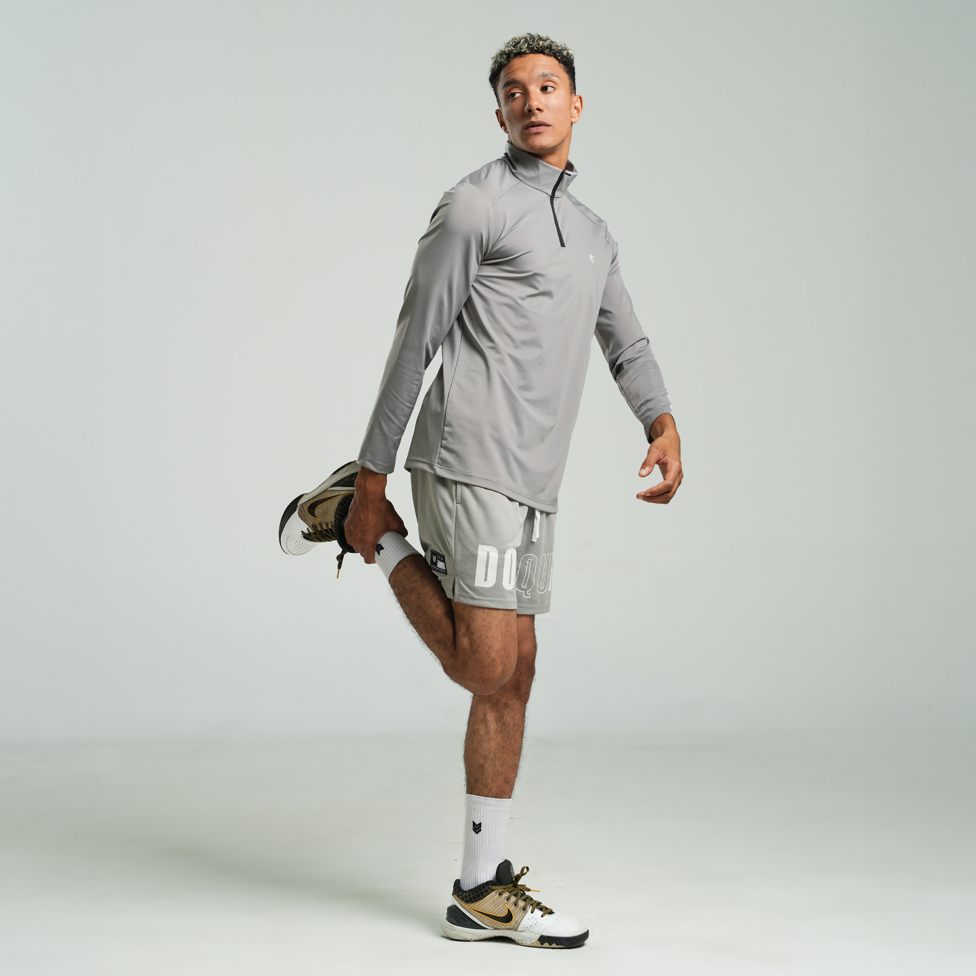 Áo dài tay Redikick Half zip Training Top co giãn Bóng Rổ Pickle ball Gym Chạy Bộ Bóng Đá Tennis