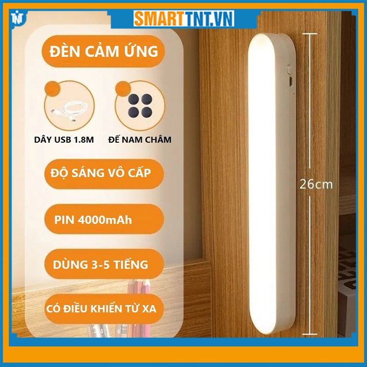 Đèn led cảm ứng tích điện 4000mah dán tường tiện dụng đa năng GB7 cao cấp