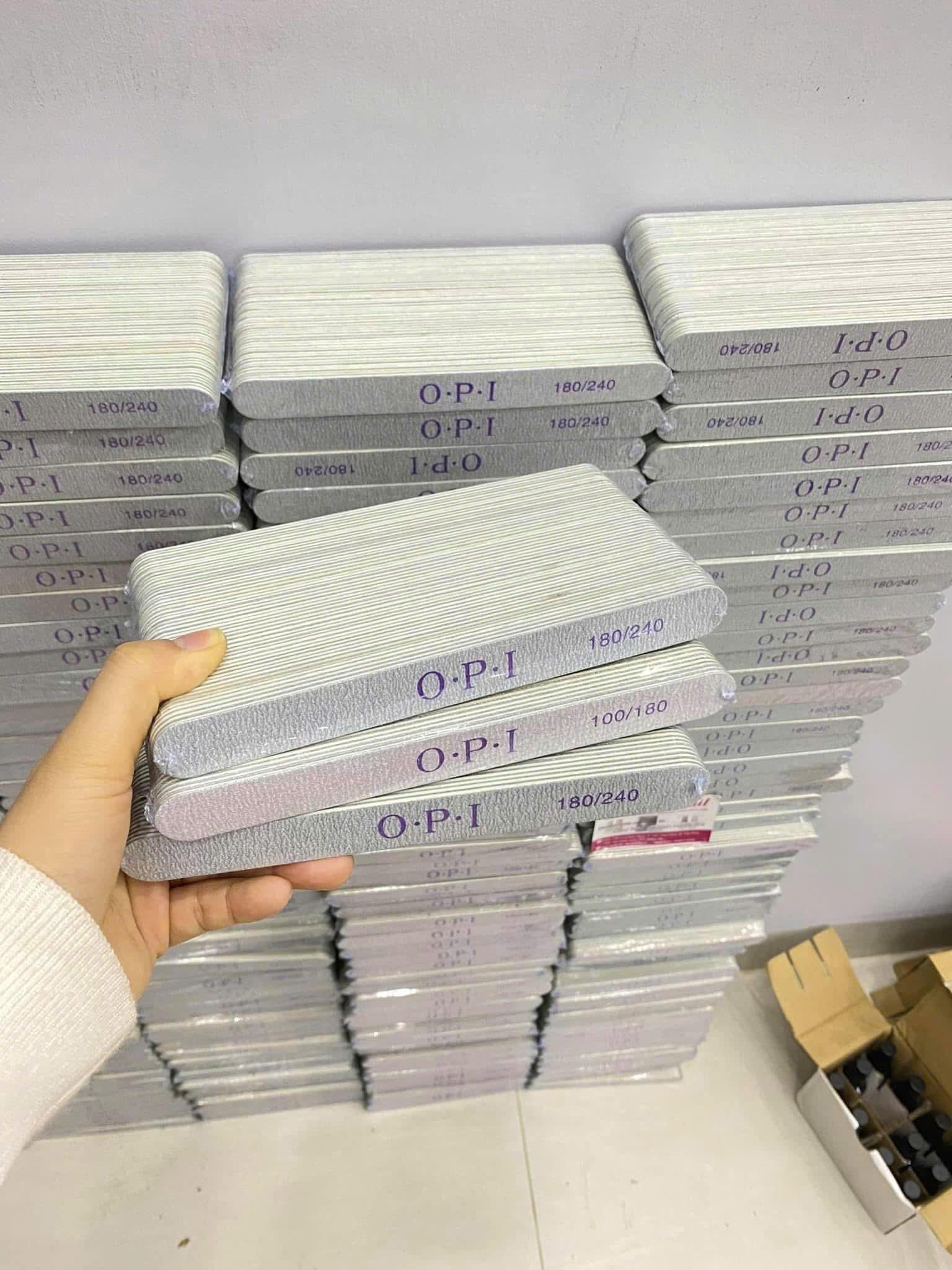 Dũa Móng Tay Opi Chữ Tím Độ Nhám 100/180 Loại Dày Form Chữ Nhật, Kim Cương, Thẳng, Bán Nguyệt Làm Nail - Nail Phương Miu