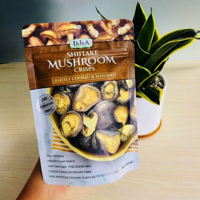 Nấm HươngSấy Giòn DJ&amp;A Shiitake Mushroom Crisps - Món ăn ngon Tốt cho sức khỏe Giàu chất dinh dưỡng và Chống oxy hóa - QuaTangMe Extaste