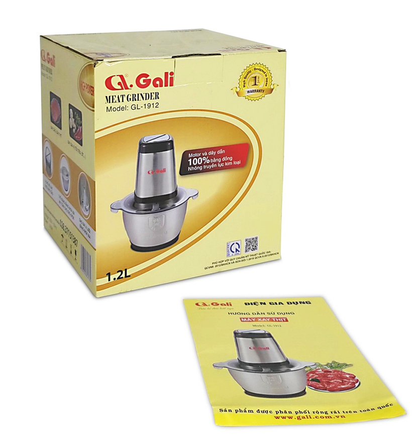 Máy xay thịt 1.2 lít Gali GL-1912 - Hàng chính hãng