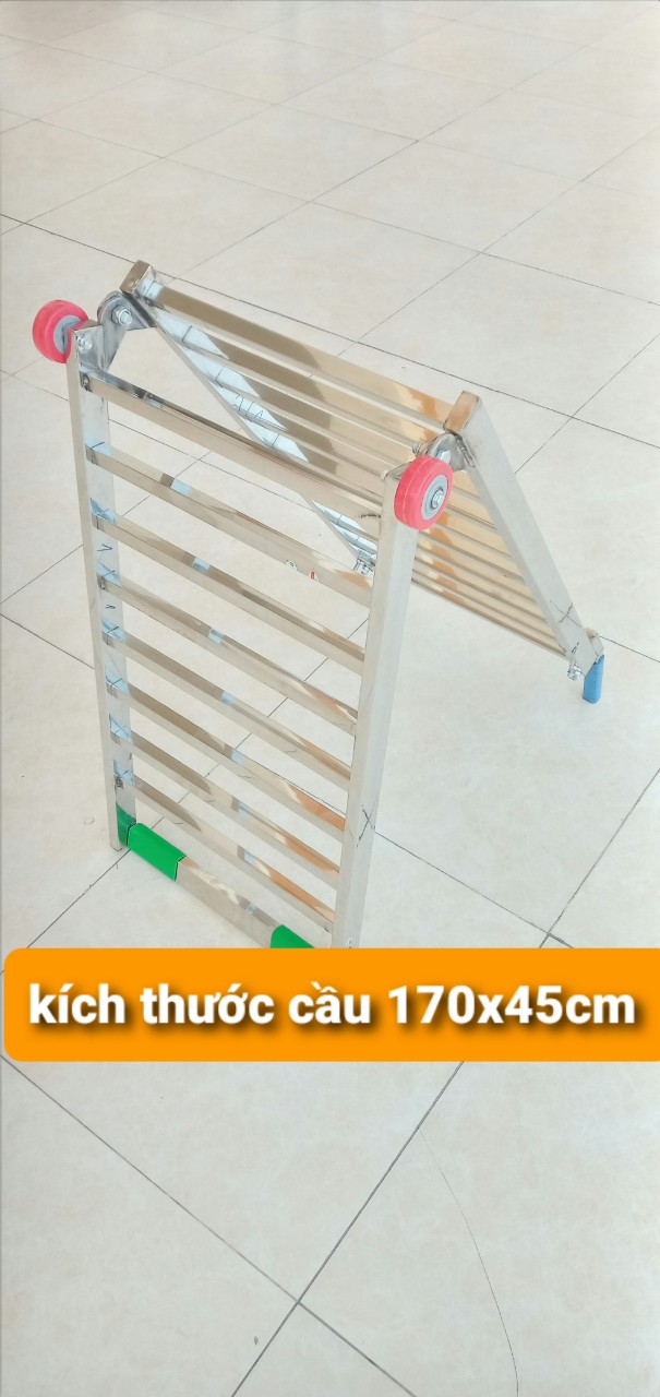 CẦU ĐI XE MÁY INOX  . kt 160 x 45 cm