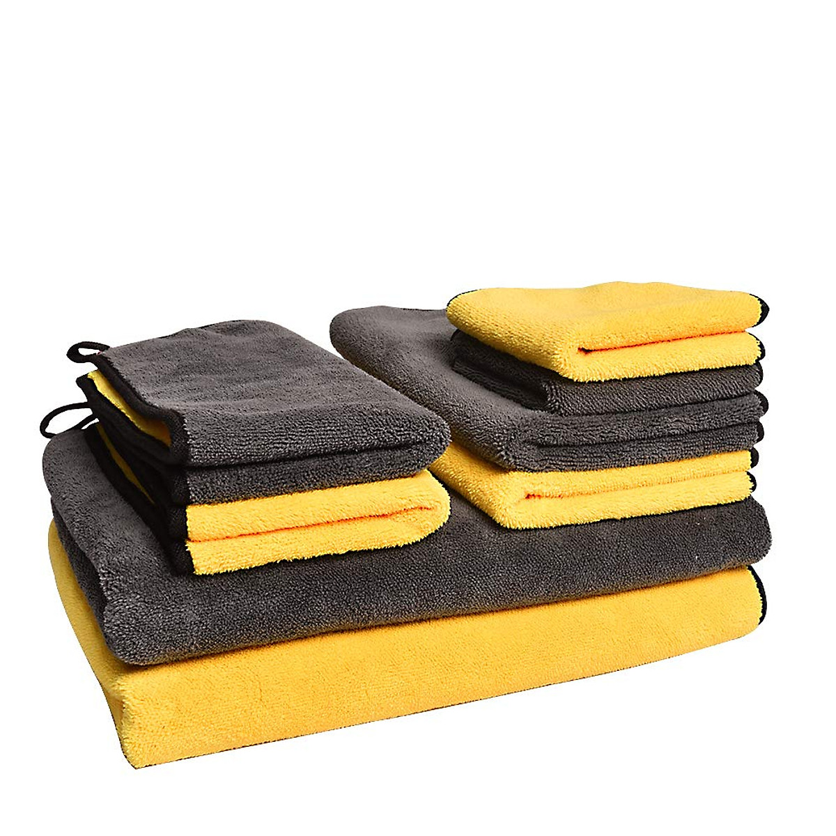 HCM-Khăn Lau Xe Microfiber Chuyên Dụng 2 Lớp Siêu Thấm Vải Mềm Mịn