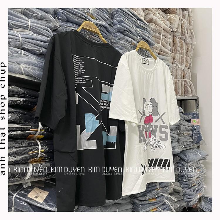 ÁO THUN X, 2 màu Đen - Trắng tay lỡ form rộng Unisex 38-65kg Nam Nữ