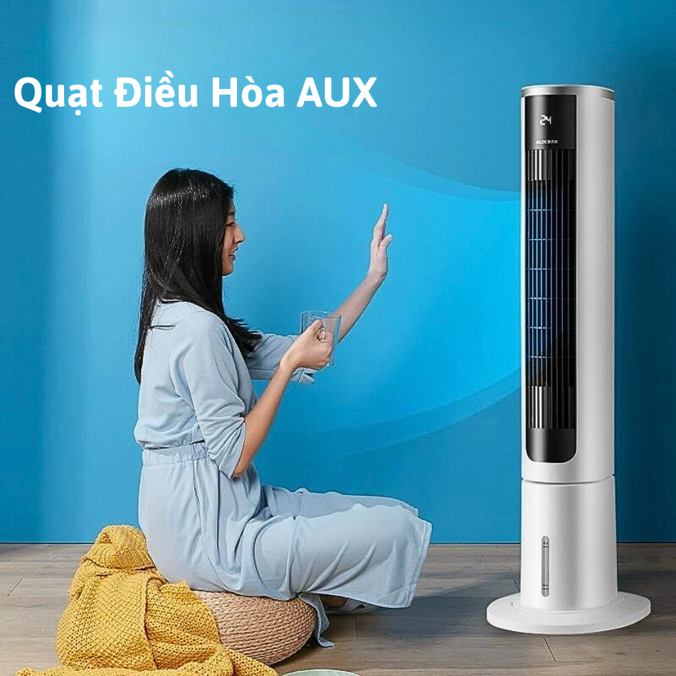 Quạt Điều Hòa Hơi Nước AUX model FT-TS45CR cao 101 cm Điều Khiển Từ Xa+ cảm ứng, màn LED hiển thị nhiệt độ Quạt Tháp Hẹn Giờ Mẫu Sang Trọng Cao Cấp