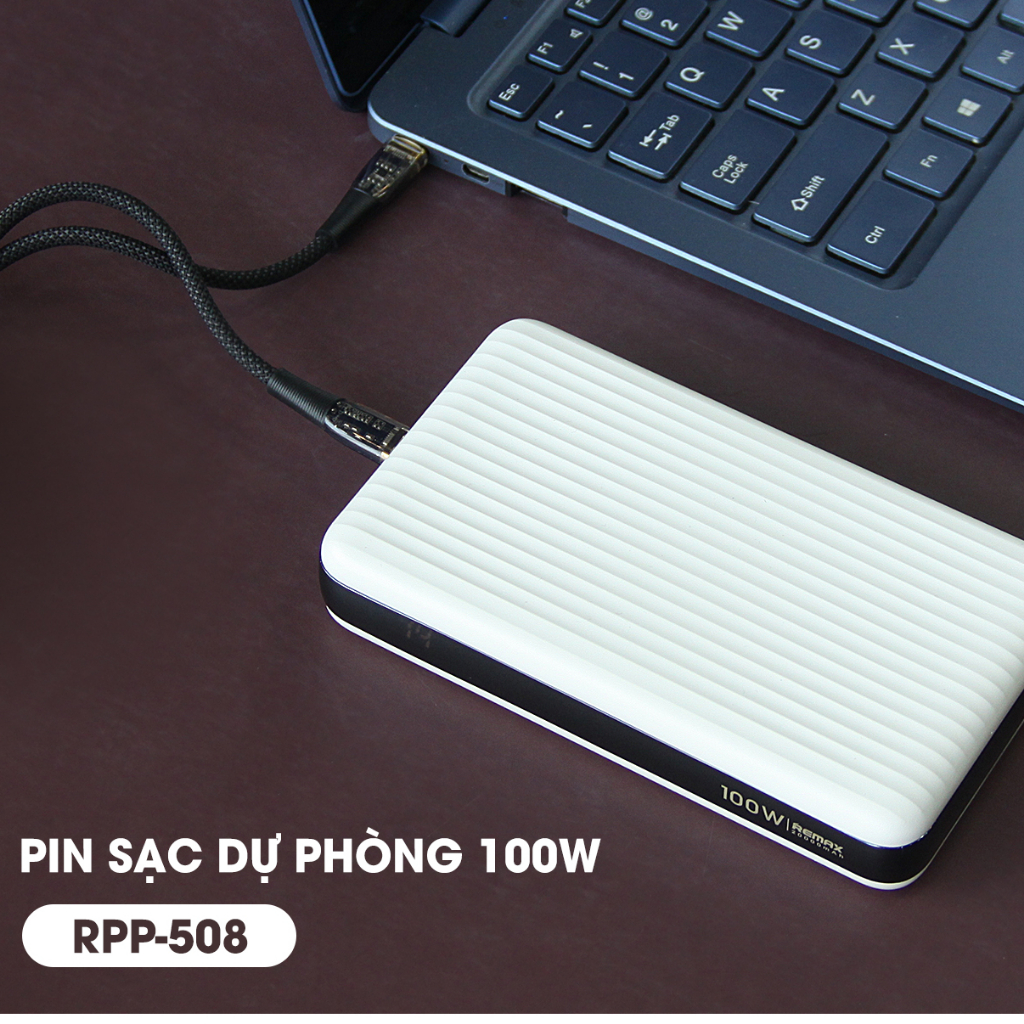 Pin Sạc Dự Phòng Remax RPP-508 20000mAh TypeC Output 100W / Input 65W và QC3.0 18W - Sạc Nhanh Cho Laptop và Tablet - Hàng Chính Hãng