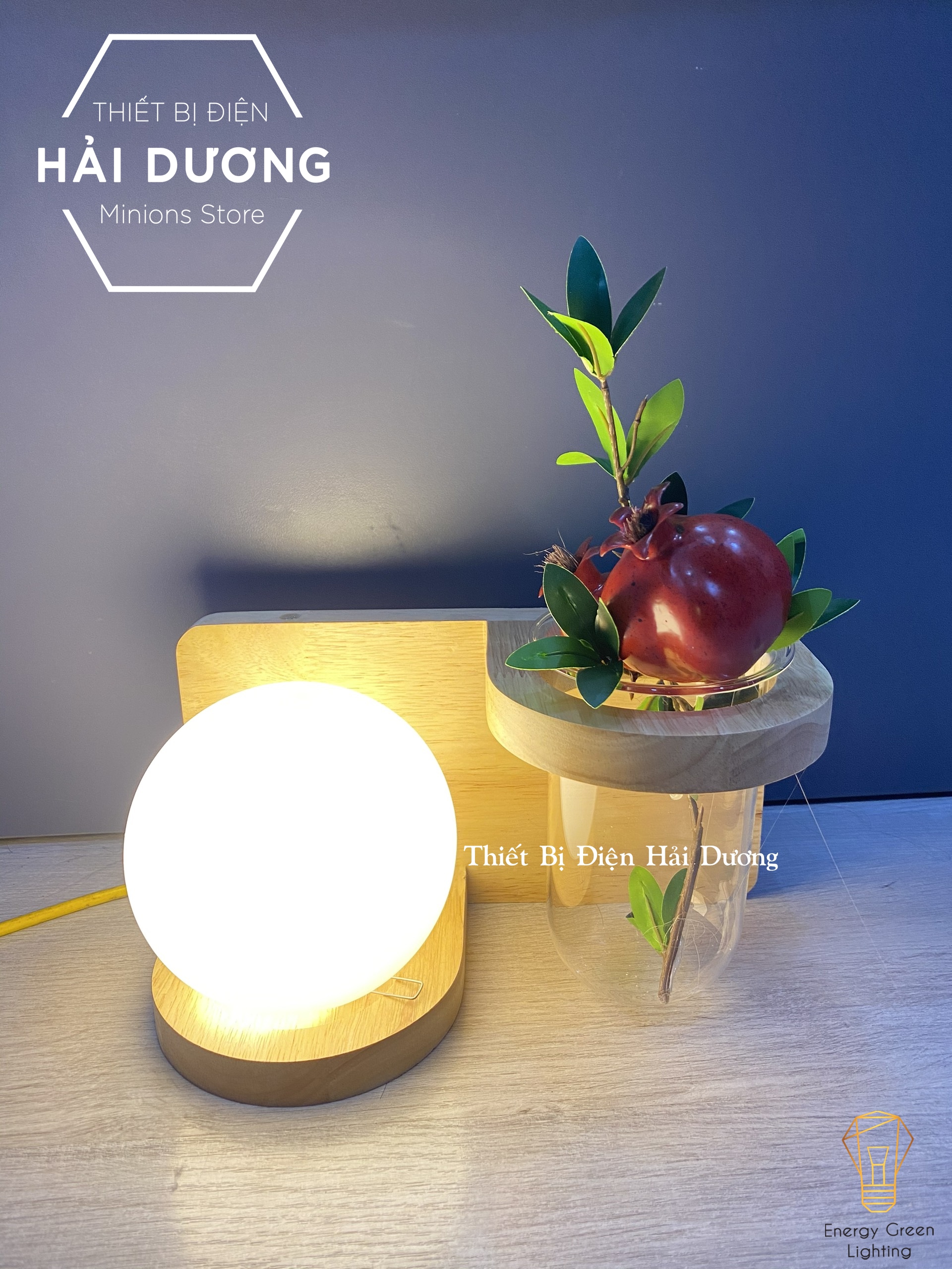 Đèn Tường Kệ Gỗ Chao Thủy Tinh Hiện Đại DT-2714 - Trang Trí Căn Phòng - Đã Bao Gồm Bóng Led