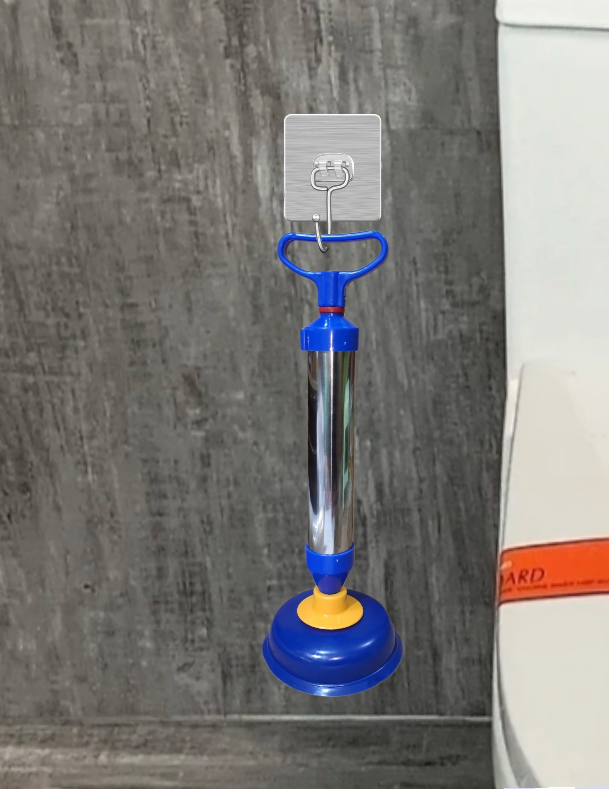 Cây thông tắc bồn cầu inox - tặng vỉ dán móc to